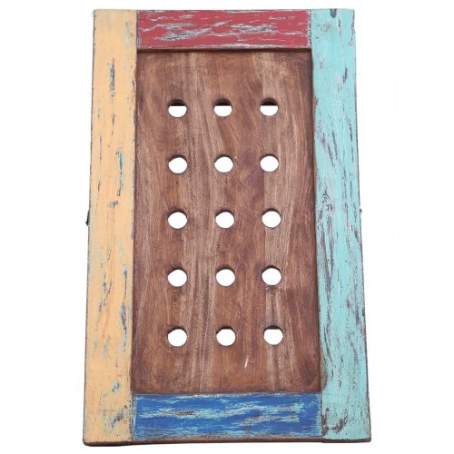 Vinreol til 15 flasker 47x28x78 cm massivt genbrugstræ