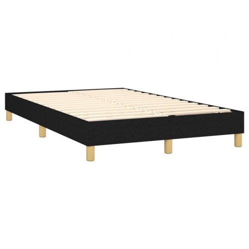 Kontinentalseng med madras 120x200 cm - stof, sort