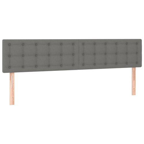 Kontinentalseng med madras 160x200 cm stof mørkegrå