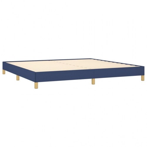 Kontinentalseng med madras 200×200 cm - stof, blå