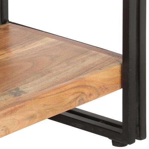 Bogreol med 5 hylder 90x30x180 cm massivt akacietræ