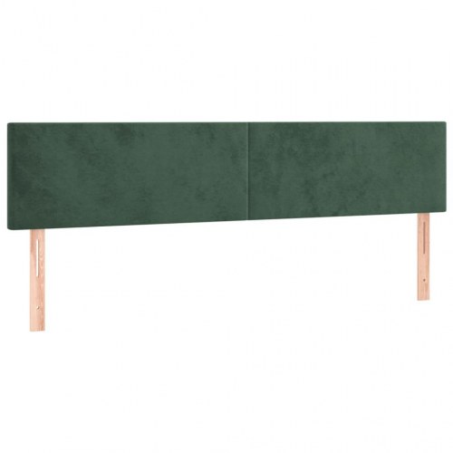 Kontinentalseng med madras 200x200 cm - fløjl, mørkegrøn