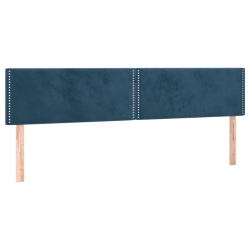 Kontinentalseng med madras 180×200 cm - fløjl, mørkeblå