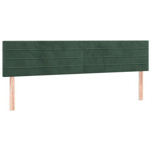 Kontinentalseng med madras 200×200 cm - fløjl, mørkegrøn