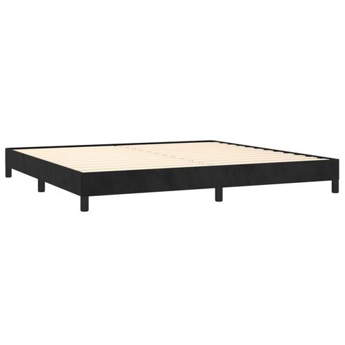 Kontinentalseng med madras 200x200 cm fløjl sort
