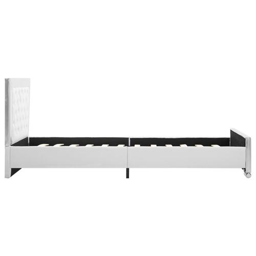 Sengestel 90x200 cm kunstlæder hvid