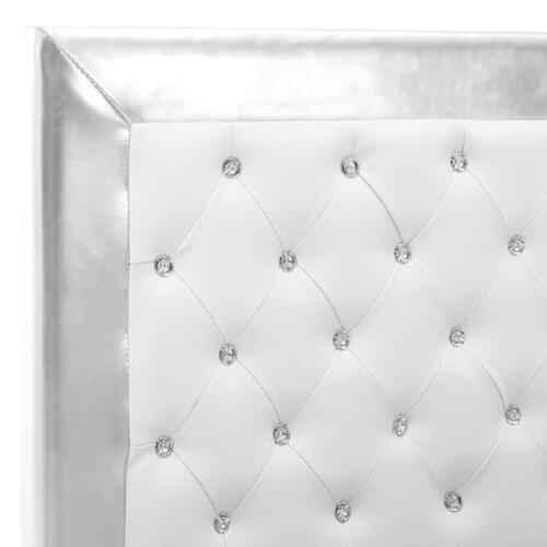 Sengestel 90x200 cm kunstlæder hvid