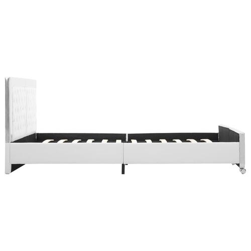 Sengestel 160x200 cm kunstlæder hvid