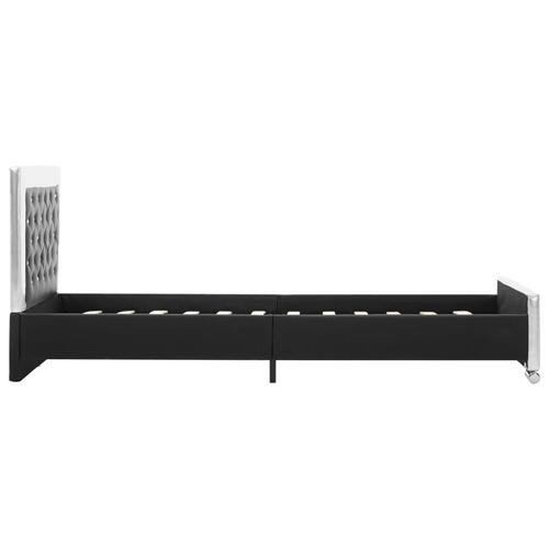 Sengestel 90x200 cm kunstlæder sort