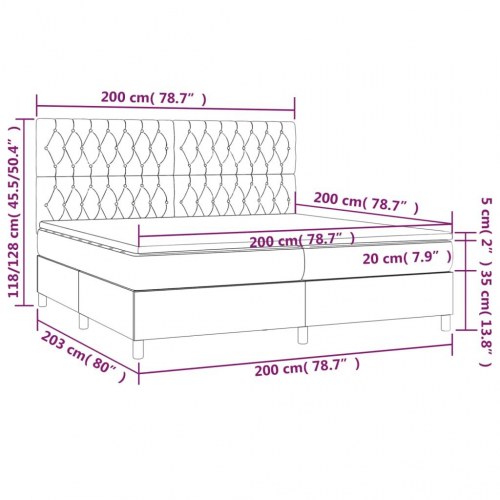 Kontinentalseng i fløjl 200×200 cm - mørkegrøn med madras og topmadras