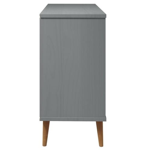 Sengebord MOLDE 113x40x80 cm massivt fyrretræ grå