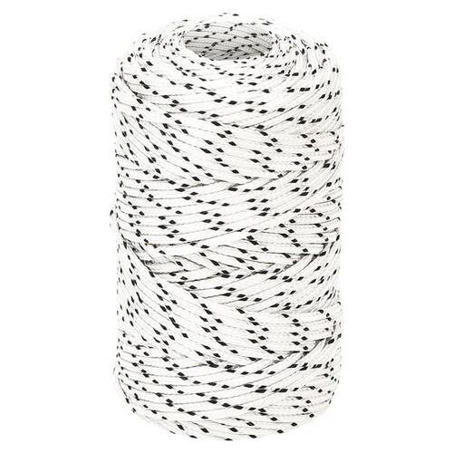 Flettet tovværk 2 mm x 100 m polyester hvid