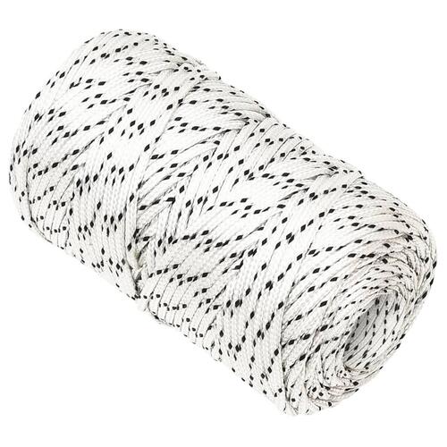 Flettet tovværk 2 mm x 100 m polyester hvid