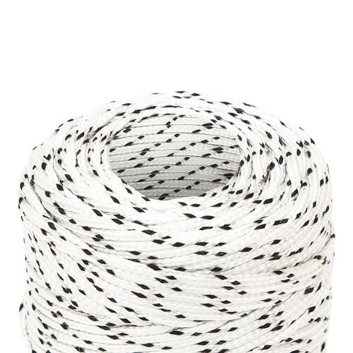 Flettet tovværk 2 mm x 100 m polyester hvid