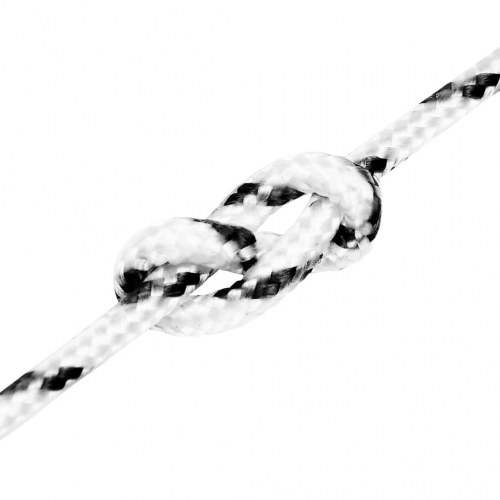 Flettet tovværk 3 mm x 50 m - polyester, hvid