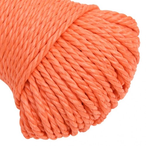 Arbejdsreb 6 mm 50 m polypropylen orange