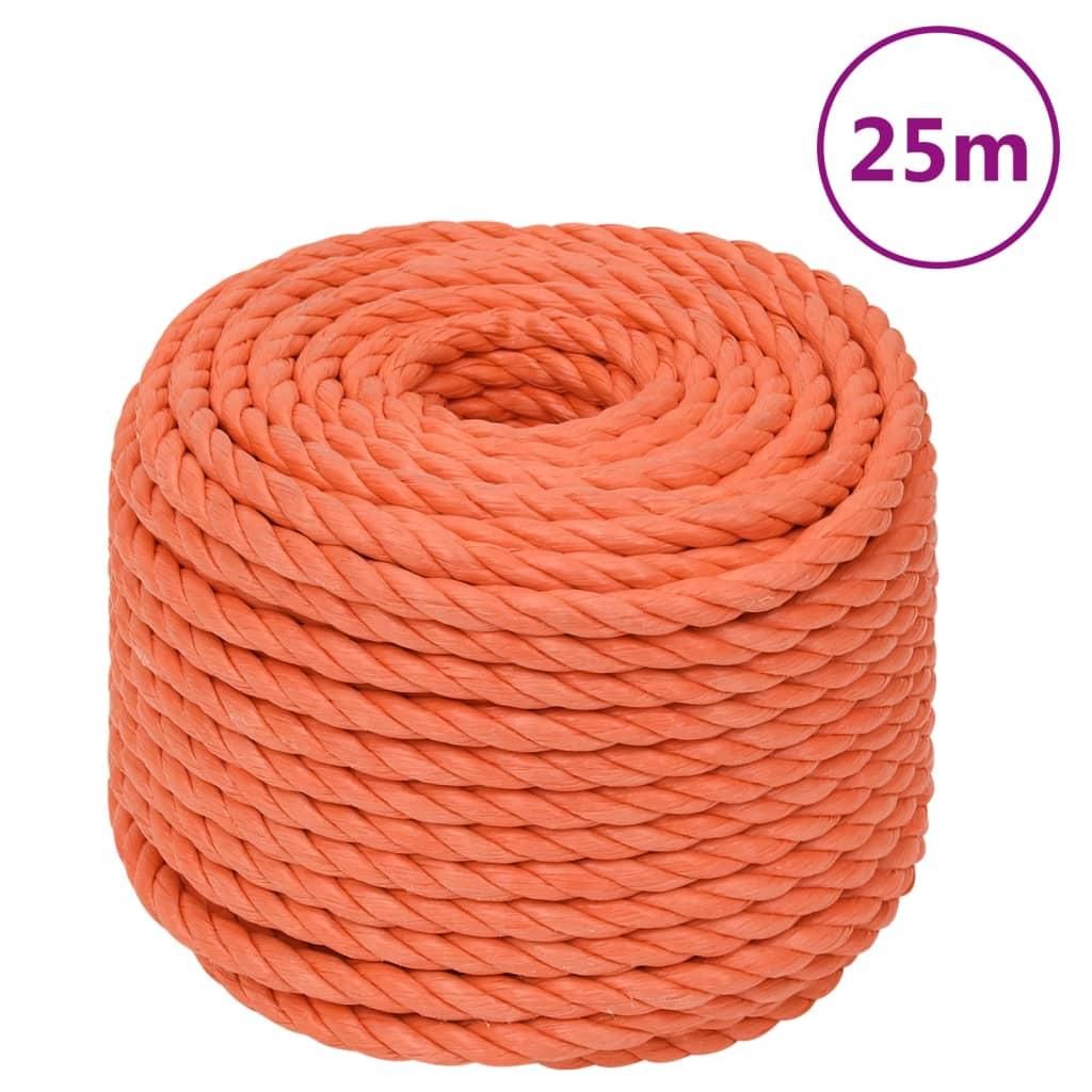 Arbejdsreb 10 mm 25 m polypropylen orange