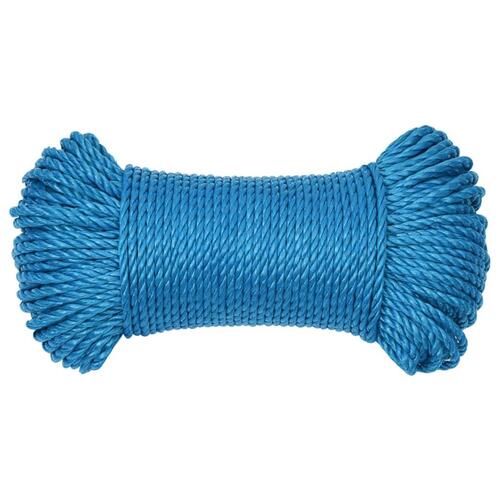 Arbejdsreb 6 mm 25 m polypropylen blå