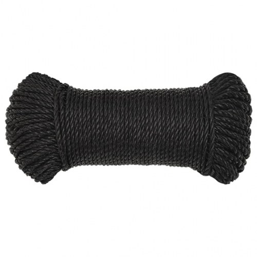 Arbejdsreb 8 mm - 500 m polypropylen, sort