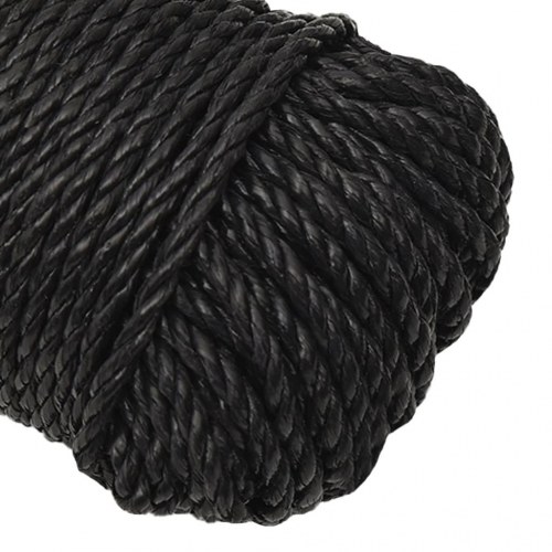 Arbejdsreb 8 mm - 500 m polypropylen, sort