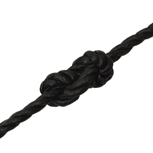 Arbejdsreb 10 mm 50 m polypropylen sort