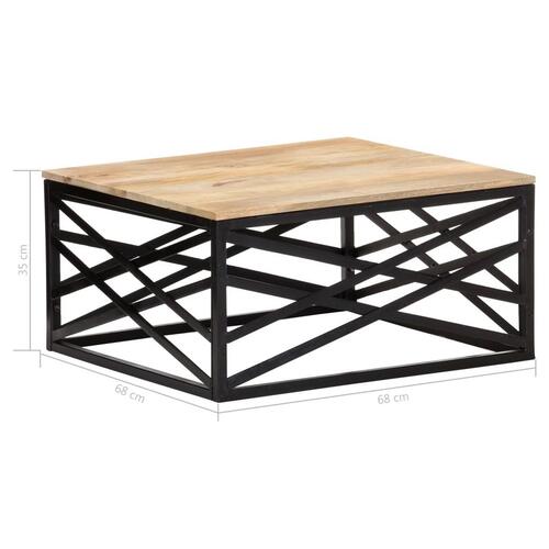 Sofabord 68x68x35 cm massivt mangotræ