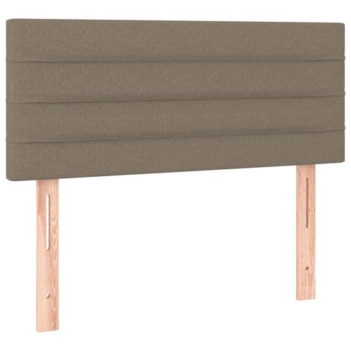Kontinentalseng med madras 80x200 cm stof gråbrun