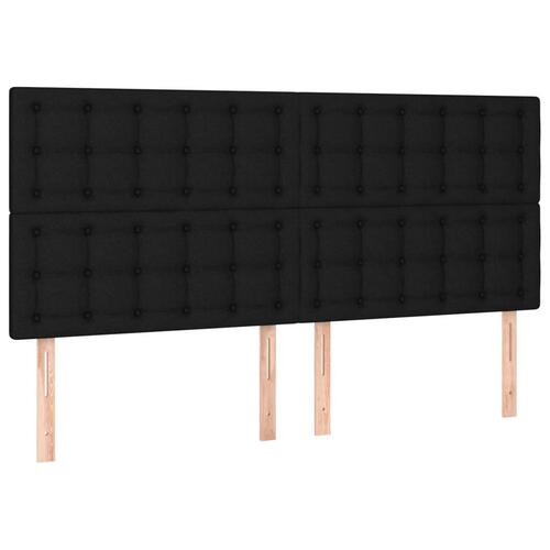 Kontinentalseng med madras 160x200 cm stof sort