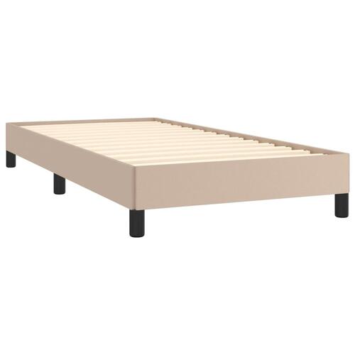 Sengeramme 100x200 cm kunstlæder cappuccinofarvet