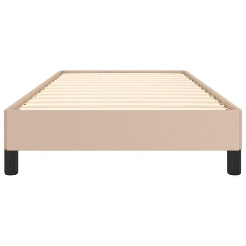 Sengeramme 100x200 cm kunstlæder cappuccinofarvet