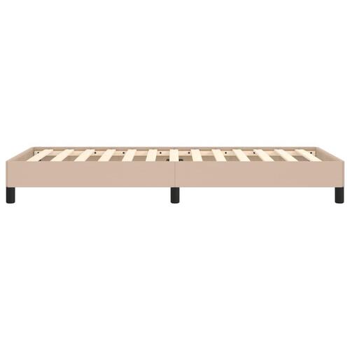 Sengeramme 100x200 cm kunstlæder cappuccinofarvet