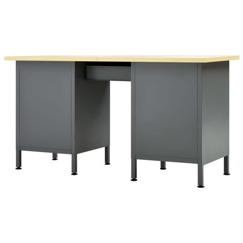 Arbejdsbord 160x60x85 cm stål sort