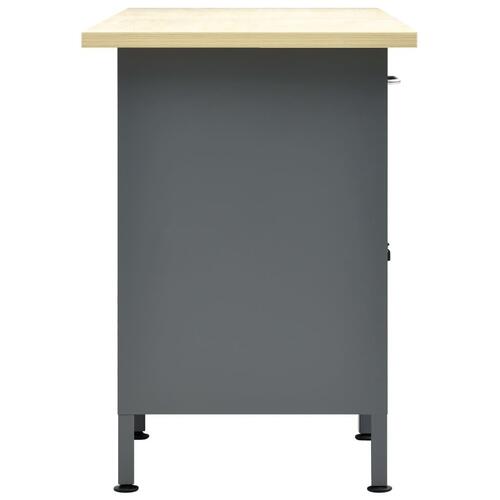 Arbejdsbord 120x60x85 cm stål sort