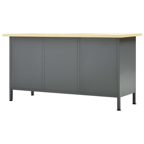 Arbejdsbord 160x60x85 cm stål sort