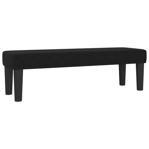 Kontinentalseng med madras 160×200 cm - stof, sort