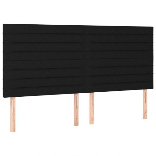 Kontinentalseng med madras 180x200 cm - stof, sort