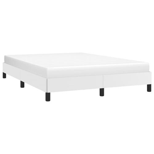 Sengeramme 140x190 cm kunstlæder hvid