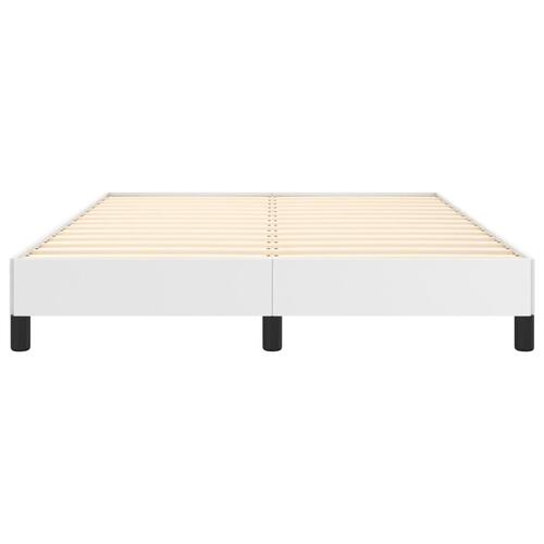 Sengeramme 140x190 cm kunstlæder hvid