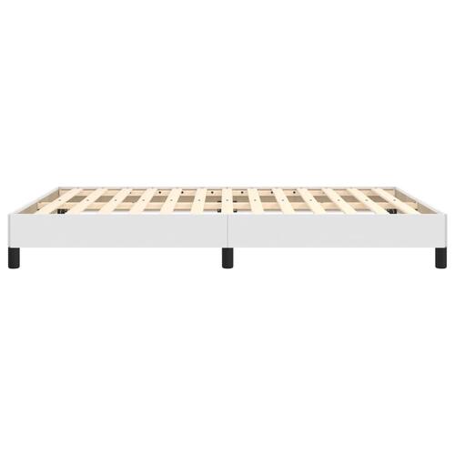 Sengeramme 140x190 cm kunstlæder hvid