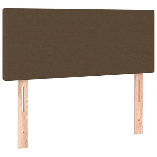 Kontinentalseng med madras 90x190 cm stof mørkebrun