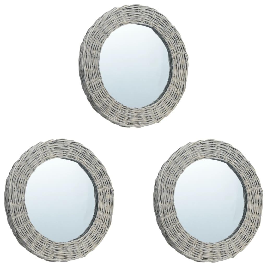 Spejle 3 stk. 15 cm flet