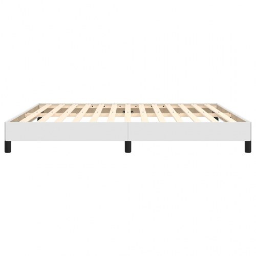 Sengeramme 180x200 cm i hvidt kunstlæder