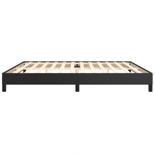 Sengeramme 200 x 200 cm i sort kunstlæder