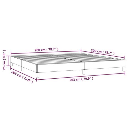 Sengeramme 200x200 cm kunstlæder sort