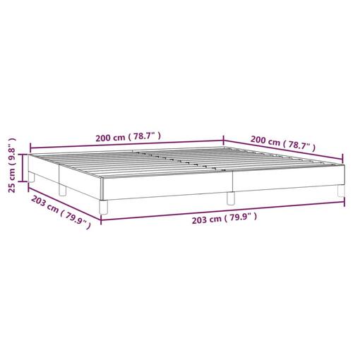 Sengeramme 200x200 cm kunstlæder brun