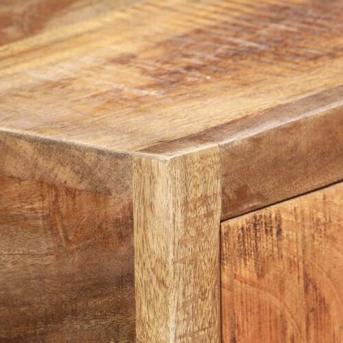 Konsolbord 90x30x75 cm massivt genbrugstræ guldfarvet