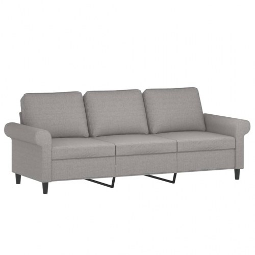 3-personers sofa 180 cm stof lysegrå