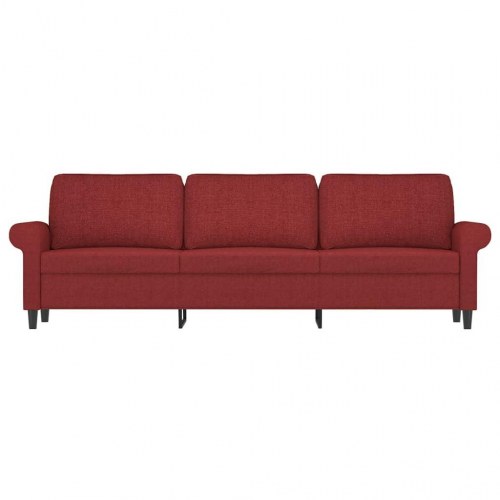 3-personers sofa 180 cm stof vinrød