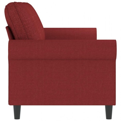 3-personers sofa 180 cm stof vinrød