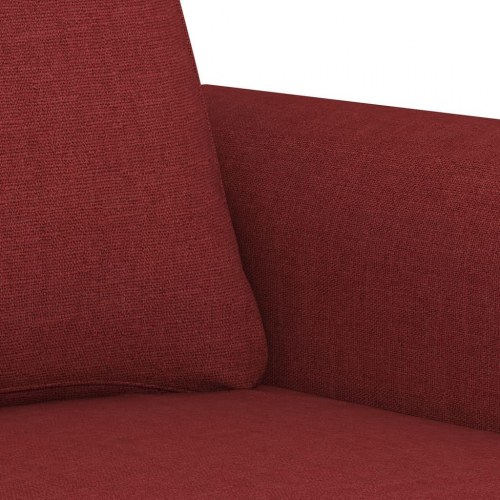 3-personers sofa 180 cm stof vinrød
